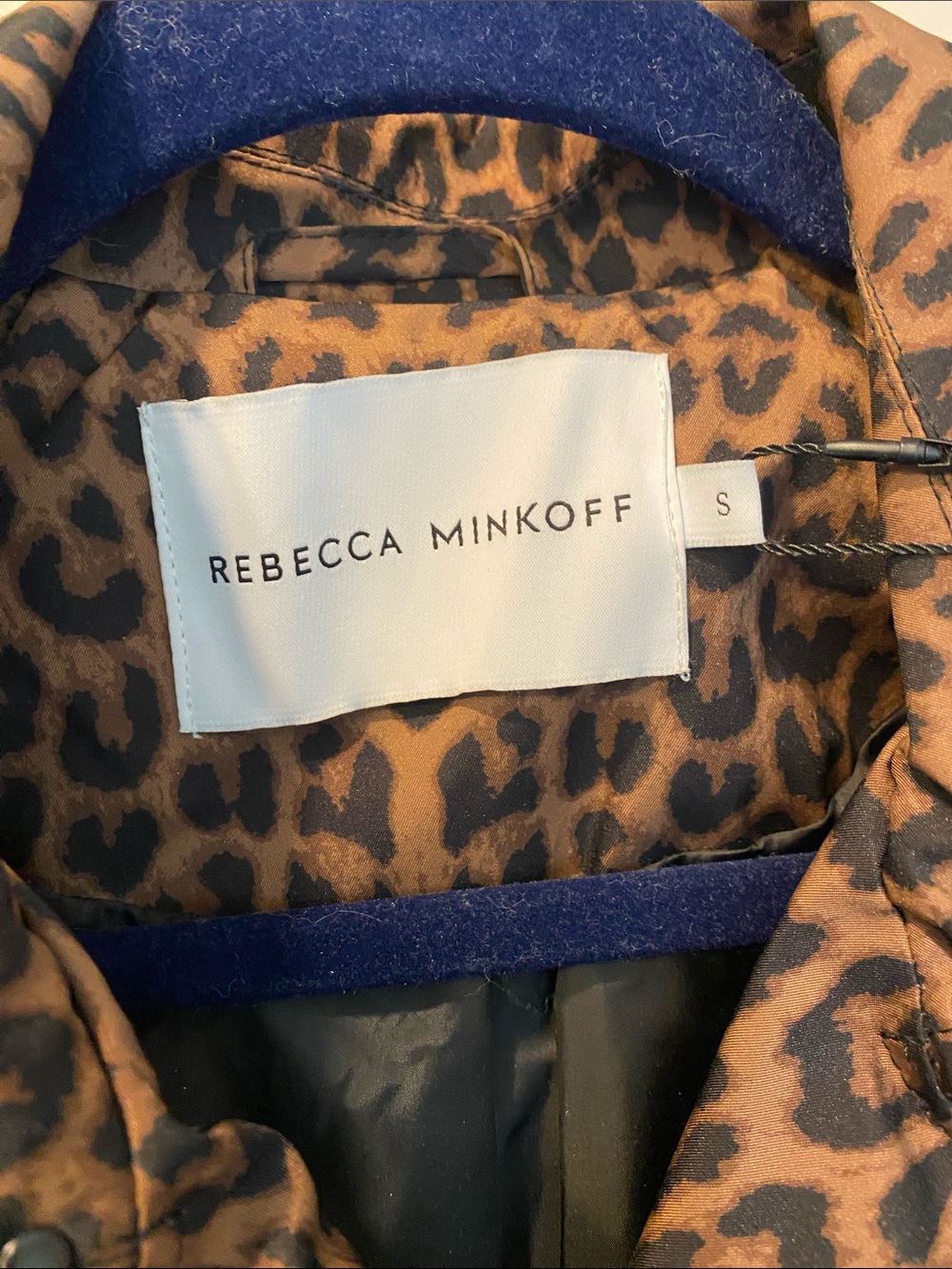 NWT Rebecca Minkoff Leopard Print Belted Tench Coat - Brown & Black. Size Small. - Picture 4 of 8